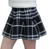 Mesinsefra Girl's Kids Pleated Knit Flare A Line Mini Skirt Black White Tag 170cm-66(13-14Y) view 2