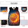 ANYFOCUS Football Backpack School Bag, for Age 6-15 Years Old Boys Combustion Sport Soccer view 3