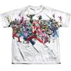 Power Rangers Ranger Overload Youth or Boy's Front Only Sublimated T Shirt White view 1