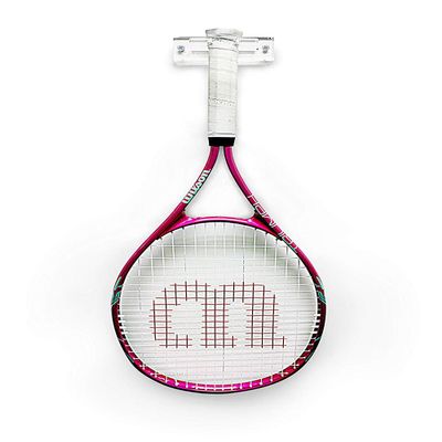Better Display Cases Deluxe Clear Acrylic Vertical Tennis Racquet Wall Mount Bracket (A052)
