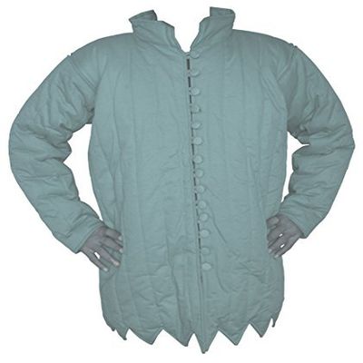 Thick Padded Zig Zag Design Gambeson ABS (White, 54 inch)