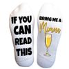 DESIGNS BY KARY Funny Mimosa Socks for Women  Funky Drink Lover Gift Idea, Christmas Stocking Stuffers view 1