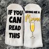 DESIGNS BY KARY Funny Mimosa Socks for Women  Funky Drink Lover Gift Idea, Christmas Stocking Stuffers view 2