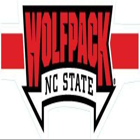 6 Inch North Carolina NC College University Wolfpack NCSU Logo Removable Wall Decal Sticker Art NCAA Home Room Decor 6 by 2 Inches