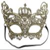 Costume Accessory - Lace Crown Cat Mask w/Elastic Band (Gold) view 1