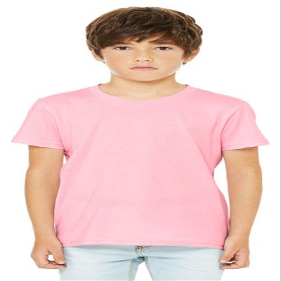 Bella + Canvas Youth Jersey Short-Sleeve T-Shirt S PINK