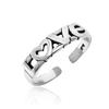 Honolulu Jewelry Company Sterling Silver LOVE with Antique Finish Toe Ring view 1