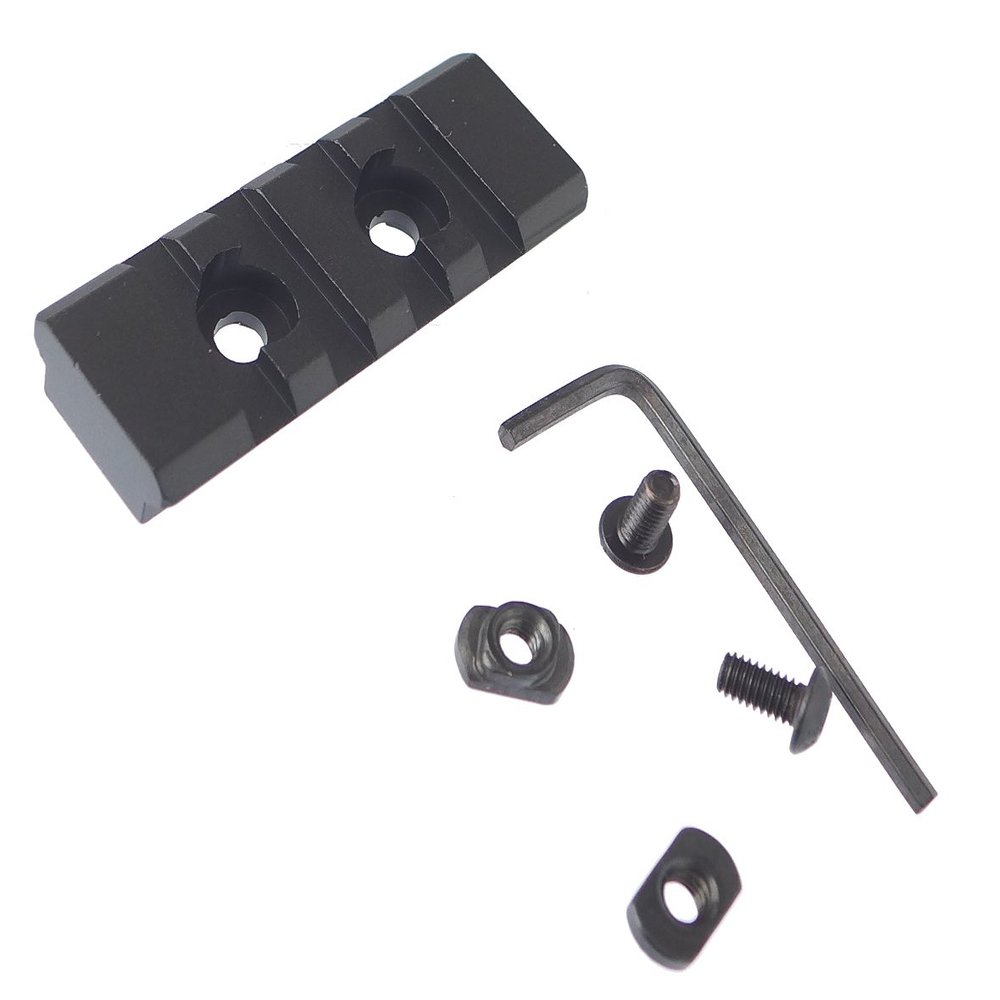 TUFFORCE 4 Slots Rail for M-Lok Rail Base, Magpul Mounting System, Flat Mount, MT-4M, 60 mm / 2.2" Length9.5 mm Thickness