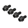 Wanyifa Titanium M5x12mm with Washers Bicycle Water Bottle Cage Hex Bolts Pack of 4 (Black) view 2