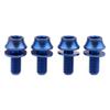 Wanyifa Titanium M5x12mm with Washers Bicycle Water Bottle Cage Hex Bolts Pack of 4 (Blue) view 1