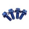Wanyifa Titanium M5x12mm with Washers Bicycle Water Bottle Cage Hex Bolts Pack of 4 (Blue) view 3