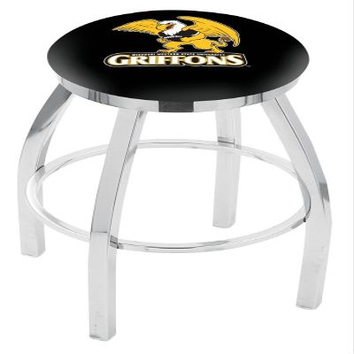 30" L8C2C - Chrome Missouri Western State Swivel Bar Stool with Accent Ring by The Holland Bar Stool Company