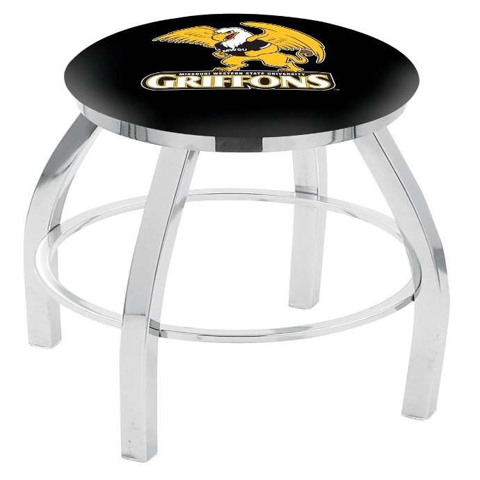 30" L8C2C - Chrome Missouri Western State Swivel Bar Stool with Accent Ring by The Holland Bar Stool Company