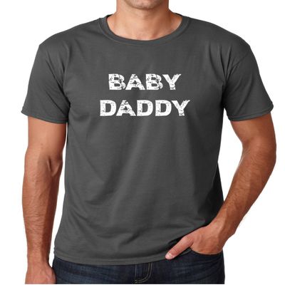 Baby Daddy - Funny for New Dad - Baby Announcement Premium Men's T-Shirt (Small, Charcoal)