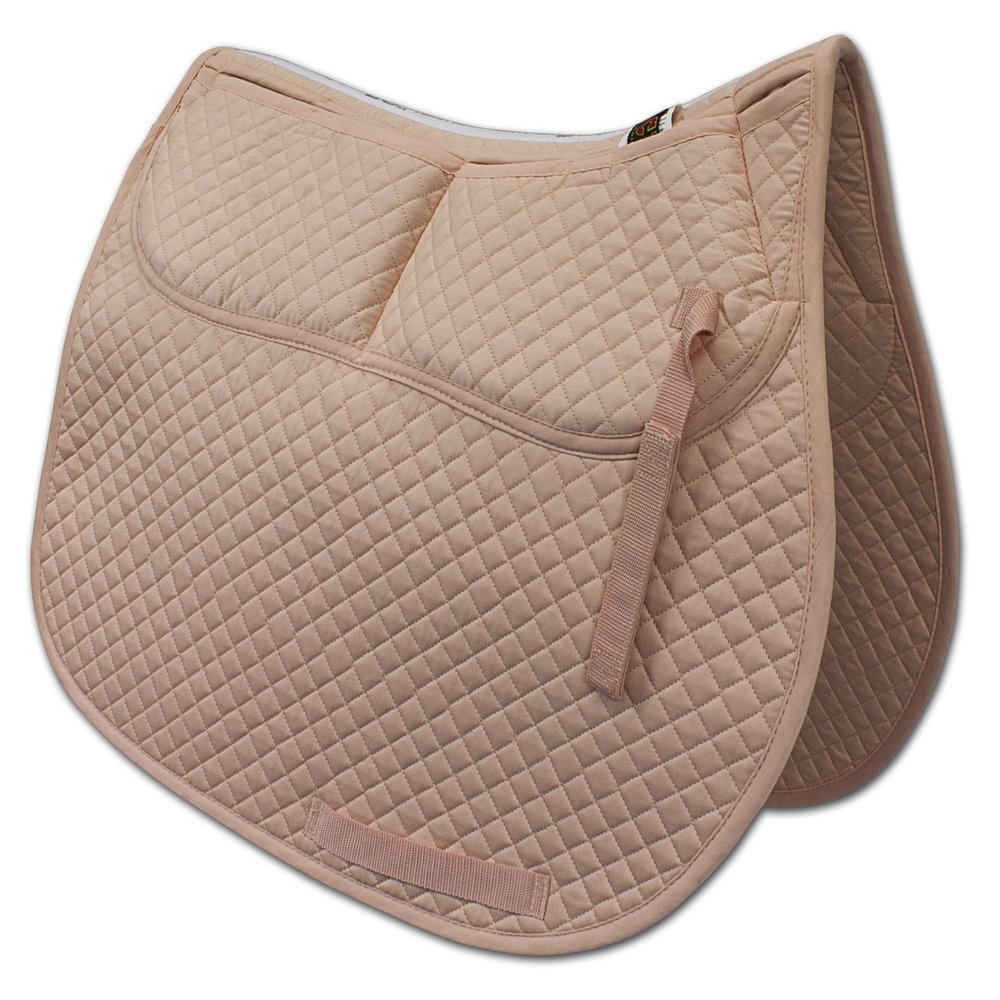 ECP Equine Comfort Products All-Purpose Correction Saddle Pad, Diamond Quilted Design with Adjustable Memory Foam Shims for Customized Fit, Pressure Relief, and Breathable Performance, Peach