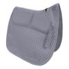 ECP Equine Comfort Products Contoured Correction Dressage Saddle Pad with Adjustable Memory Foam Shims, Quilted Poly-Cotton Design, Pressure Relief for Horses with Swayback or Muscle Loss, Lilac Gray view 1