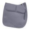 ECP Equine Comfort Products Contoured Correction Dressage Saddle Pad with Adjustable Memory Foam Shims, Quilted Poly-Cotton Design, Pressure Relief for Horses with Swayback or Muscle Loss, Lilac Gray view 2