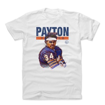 500 LEVEL Walter Payton Shirt (Cotton, XX-Large, White) - Walter Payton Game Face Chicago
