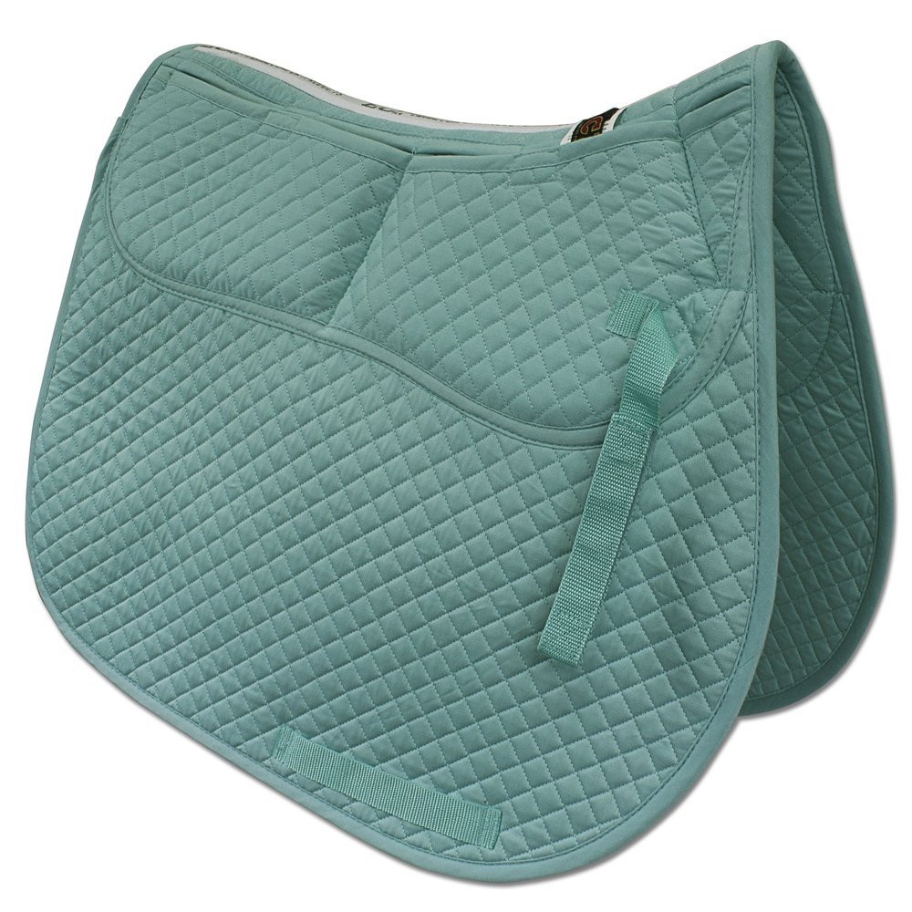 ECP Equine Comfort Products All-Purpose Correction Saddle Pad, Diamond Quilted Design with Adjustable Memory Foam Shims for Customized Fit, Pressure Relief, and Breathable Performance, Turquoise