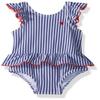 Carter's Baby Girl's One Piece Swimsuit Swimwear, Americana Stripe, 6 Months