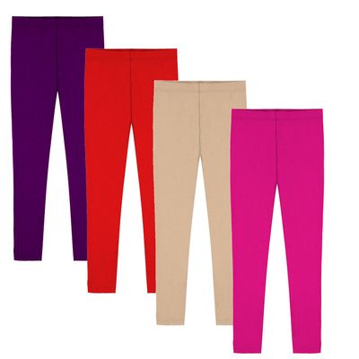 FOMANN Warm Baby Leggings 4 PK Toddler Winter Soft Leggings for Baby Girl