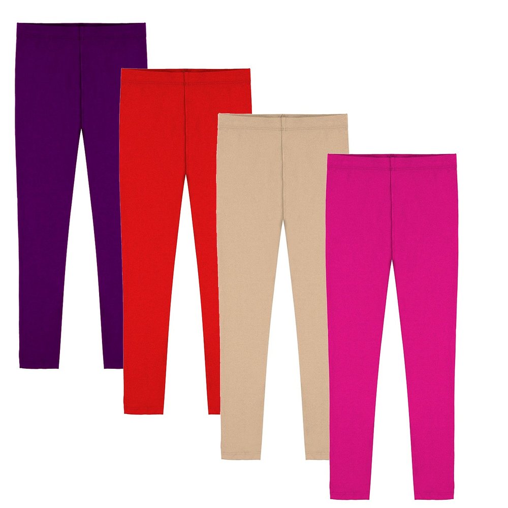 FOMANN Warm Baby Leggings 4 PK Toddler Winter Soft Leggings for Baby Girl