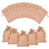 NBEADS 100 Pcs 5.31" Long Burlap Packing Pouches with Drawstring, Linen Burlap Pouches Gift Bags Small Candy Pouch Gunny Sack Bags for Christmas Party Wedding Favors Jewelry Bags, Peru view 1