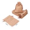 NBEADS 100 Pcs 5.31" Long Burlap Packing Pouches with Drawstring, Linen Burlap Pouches Gift Bags Small Candy Pouch Gunny Sack Bags for Christmas Party Wedding Favors Jewelry Bags, Peru view 2