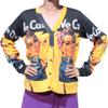 RaanPahMuang Ladies Artwork Cardigan Salvador Dali Monet Gustav Klimt Vincent Van Gogh, Medium, Cardigan - Popart - Rosie the Riveter view 1