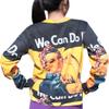 RaanPahMuang Ladies Artwork Cardigan Salvador Dali Monet Gustav Klimt Vincent Van Gogh, Medium, Cardigan - Popart - Rosie the Riveter view 2