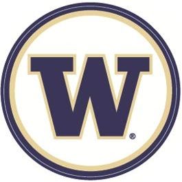 3 Inch UW W University of Washington Huskies Logo Removable Wall Decal Sticker Art NCAA Home Room Decor 3 1/4 Inches