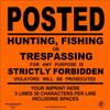 Custom Sign, No Trespassing, No Hunting, No Fishing, Posted, Heavy Gauge Vinyl, Orange view 1