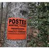 Custom Sign, No Trespassing, No Hunting, No Fishing, Posted, Heavy Gauge Vinyl, Orange view 3