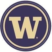 2 Inch UW W University of Washington Huskies Logo Removable Wall Decal Sticker Art NCAA Home Room Decor 2 1/4 Inches