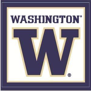 4 Inch UW W University of Washington Huskies Logo Removable Wall Decal Sticker Art NCAA Home Room Decor 4 by 3 Inches