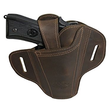 Barsony Ambidextrous Brown Leather Pancake Holster for CZ 100