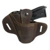 Barsony Ambidextrous Brown Leather Pancake Holster for CZ 100 view 2