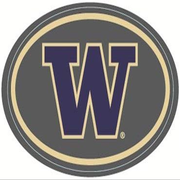 4 Inch UW W University of Washington Huskies Logo Removable Wall Decal Sticker Art NCAA Home Room Decor 4 1/2 by 3 Inches