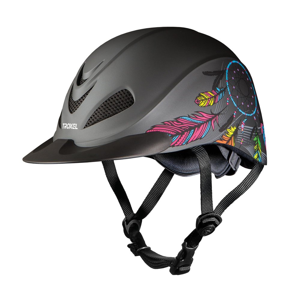 Troxel Rebel Bold Horse Riding Helmet, Low-Profile, Light, Adjustable Design, Safety Horseback Riding Gear, Extra Large (7-3/8 - 7-3/4), Dreamcatcher