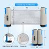 GSE Games & Sports Expert Grey Adjustable Retractable Ping Pong Net & Post. Portable Table Tennis Net & Clamps. Replacement Ping Pong Net for Any Tables view 2