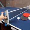 GSE Games & Sports Expert Grey Adjustable Retractable Ping Pong Net & Post. Portable Table Tennis Net & Clamps. Replacement Ping Pong Net for Any Tables view 3