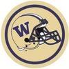 2 Inch Football Helmet UW W University of Washington Huskies Logo Removable Wall Decal Sticker Art NCAA Home Room Decor 2 1/4 Inches view 1