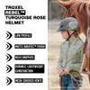 Troxel Rebel Bold Horse Riding Helmet, Low-Profile, Light, Adjustable Design, Safety Horseback Riding Gear, Extra Large (7-3/8 - 7-3/4), Turquoise Rose view 2