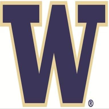 3 Inch UW W University of Washington Huskies Logo Removable Wall Decal Sticker Art NCAA Home Room Decor 3 by 2 Inches