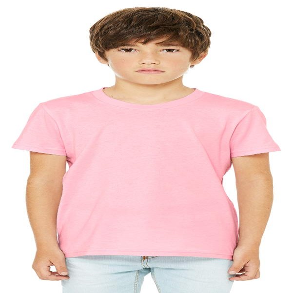 Bella + Canvas Youth Jersey Short-Sleeve T-Shirt XL PINK