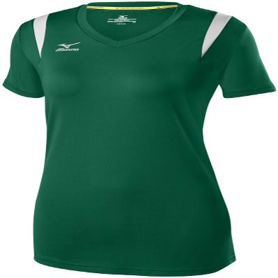 Mizuno Youth Balboa 5.0 Short Sleeve Volleyball Jersey Forest/Silver