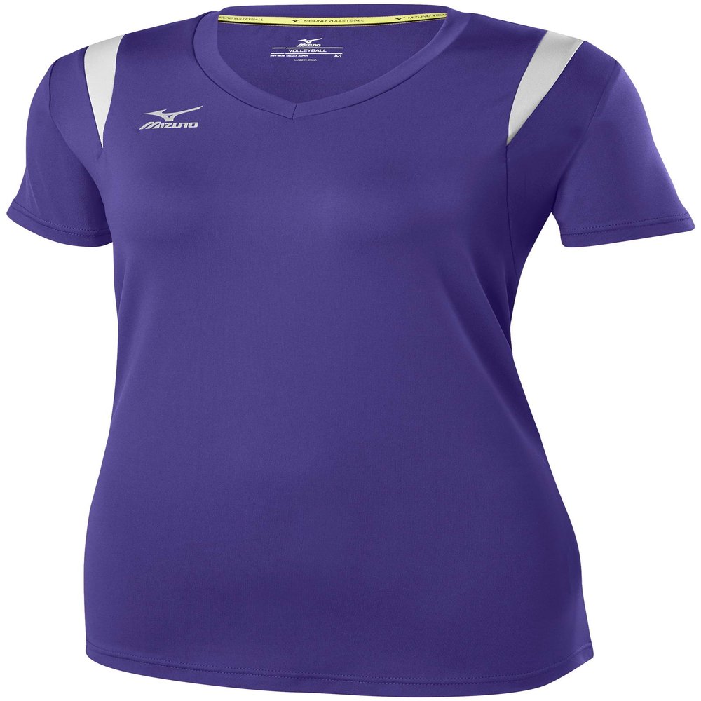 Mizuno Youth Balboa 5.0 Short Sleeve Volleyball Jersey Purple/Silver