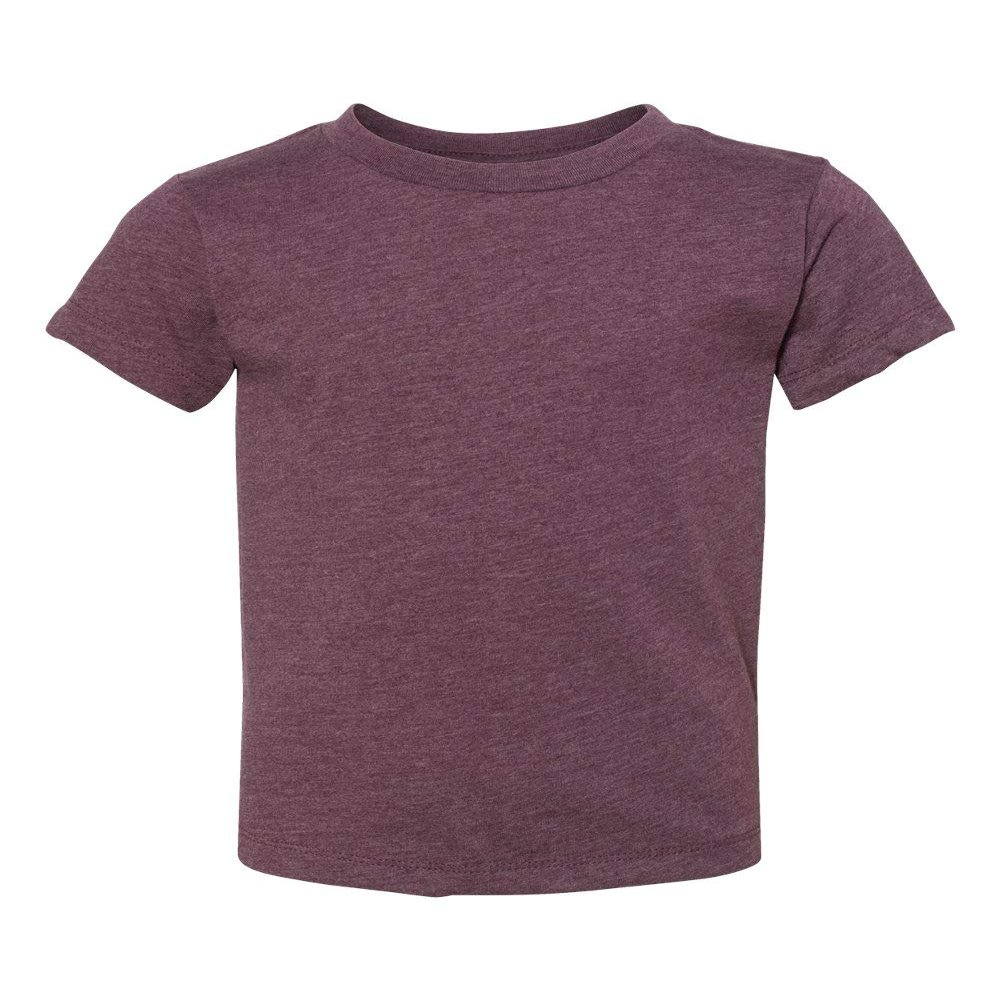 Bella + Canvas Toddler Jersey Short-Sleeve T-Shirt 3T HEATHER MAROON