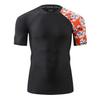 HUGE SPORTS Men's Splice UV Sun Protection UPF 50+ Skins Rash Guard Short Sleeves(Bee Together, 3XL) view 2