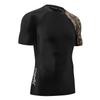HUGE SPORTS Men's Splice UV Sun Protection UPF 50+ Skins Rash Guard Short Sleeves(Sea Forest, 3XL) view 3
